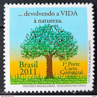 C 3127 Brazil Stamp Brazilian Trees National Treasures 2011 - Unused Stamps