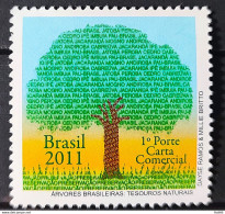 C 3128 Brazil Stamp Brazilian Trees National Treasures 2011 - Nuevos