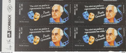C 3100 Brazil Stamp Paulo Gracindo Actor Theater Cinema TV 2011 Block Of 4 Vignette Correios - Unused Stamps