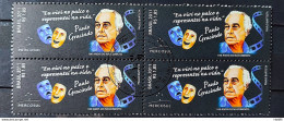 C 3100 Brazil Stamp Paulo Gracindo Actor Theater Cinema TV 2011 Block Of 4 CBC RJ - Ongebruikt