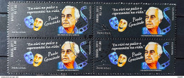 C 3100 Brazil Stamp Paulo Gracindo Actor Theater Cinema TV 2011 Block Of 4 CBC RJ - Unused Stamps