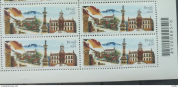 C 3097 Brazil Stamp Historical Cities Ouro Preto MG 2011 Block Of 4 Bar Code - Neufs