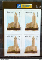 C 3087 Brazil Stamp Light Station Railroad Train 2011 Block Of 4 Vignetta Correios - Neufs