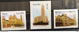 C 3085 Brazil Stamp Light Station Railroad Train 2011 Complete Series - Unused Stamps