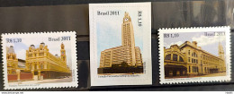 C 3085 Brazil Stamp Light Station Railroad Train 2011 Complete Series - Nuevos