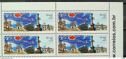 C 3083 Brazil Stamp Historic Cities Mariana Church Train 2011 Block Of 4 Vignette Site - Neufs