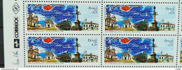 C 3083 Brazil Stamp Historic Cities Mariana Church Train 2011 Block Of 4 Vignette Correios - Nuovi