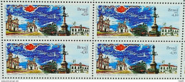 C 3083 Brazil Stamp Historic Cities Mariana Church Train 2011 Block Of 4 - Ongebruikt