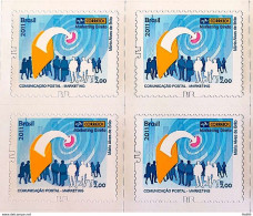 Brazil Regular Stamp RHM 861 Postal Services Marketing Perforation BR 2011 Block Of 4 - Ungebraucht