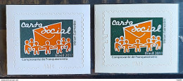 Brazil Regular Stamp RHM 856 Social Letter 2011 Matte And Glossy Variety - Unused Stamps