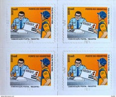 Brazil Regular Stamp RHM 857 Postal Service Registration 2011 Block Of 4 - Nuevos