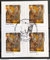 Brazil Regular Stamp RHM 855 Portinari Marcel Gontrau Art Perforation BR2011 Block Of 4 CBC RJ - Unused Stamps