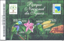 B 163 Brazil Stamp Tijuca National Park Hummingbird Fauna Flora 2011 CBC RJ - Nuevos