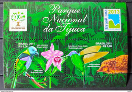 B 163 Brazil Stamp Tijuca National Park Hummingbird Fauna Flora 2011 No Bar Code 5 - Unused Stamps