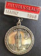 Sport Laufen Medaille JNT. Volkslauf Mainz 1968 Das Goldene Mainz Am Rhein - Commémoratives