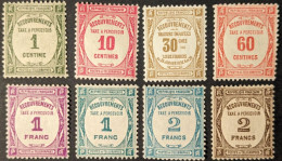 N°55 à 62 *  Cote 350€ Recouvrements Taxes - 1859-1959 Postfris
