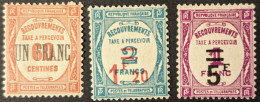 N°63 à 65 * Cote 190€ Recouvrements - 1859-1959 Neufs