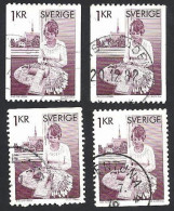 Schweden, 1976, Michel-Nr. 938 X+y +Do+Du, Gestempelt - Oblitérés