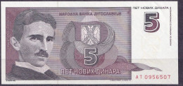 Yugoslavia  - 1994 - 5 Dinar ...P148a.. UNC. - Yougoslavie