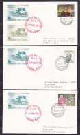 1971 Italia Italy Great Britain EMERGENCY MAIL SERVICE 3 FDC Roma + Folder + Bollettino D'informazione, Annullo Londra.. - 1971-80: Storia Postale