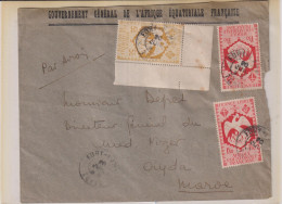 1941-A.E.F.FORTLAMY-ENVELOPPE TP DE A.E.F.OB FORT LAMY-TCHAD POUR LE MAROC - Usati