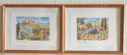 2 Lithographs With Provence Motifs - 27 Cm Wide - Andere & Zonder Classificatie