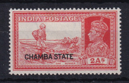India - Chamba: 1938   KGVI 'Chamba State' OVPT   SG86    2a      MH - Chamba