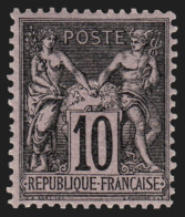 N°103, Sage 10c Noir Sur Lilas (N Sous B), Neuf * Avec Charnière - TB - 1898-1900 Sage (Type III)