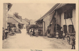 BALLAIGUES  Ancienne Rue Du Village De Ballaigues Avec Un Attelage De Bœufs, Env. 1920   ►rarement◄ - Ballaigues