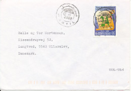 Iraq Air Mail Cover Sent To Denmark 12-1-2000 Single Franked - Iraq