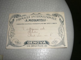 BUSTA FARMACIA INTERNAZIONALE A.MOSCATELLI -SALE DI KARLSBAD - Publicités