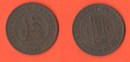 French Indocina 1 Cent 1885 A Indocina Francese Bronze Coin - Französisch-Indochina