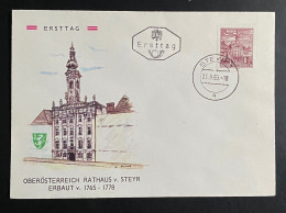 Österreich 1965 Bauten Mi. 1194 FDC Schmuckkuvert Gestempelt/o STEYR - Storia Postale