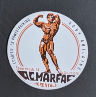 AUTOCOLLANT A.C. MARFAC - FITNESS BODYBUILDING SPORT MUSCULATION - HERENTALS BELGIQUE BELGIË BELGIUM - Pegatinas