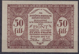 Hungary - 1920 -  50 Filler...UNC - Ungheria