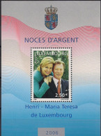 2006  Luxemburg Mi. Bl. 20**MNH Silberhochzeit Von Großherzog Henri Und Großherzogin Maria Teresa Von Luxemburg. - Nuovi