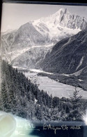 Plaque De Verre Négative 12 X 8,5  L'aiguille Verte Sallanches  - Chamonix Glaciers Montagne - Diapositivas De Vidrio