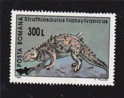 2001 - PREHISTORIC ANIMALS 1994 - OVERPRINT REPTILE,MNH,ROMANIA. - Ongebruikt