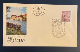 Österreich 1965 Bauten Mi. 1194 FDC Schmuckkuvert Sonderstempel Michael Blümelhubers Gestempelt/o STEYR - Storia Postale