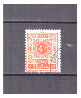 MAROC  . TAXE     . N°   50   .  4 F ORANGE   OBLITERE     . SUPERBE  . - Usati