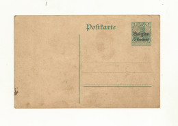 BELGIQUE ENTIER POSTAL OCCUPATION ALLEMANDE - German Occupation