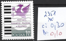 POLOGNE 2351 ** Côte 0.30 € - Unused Stamps