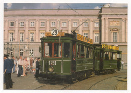 BRUXELLES-LIGNE TOURISTIQUE - MOTRICE  1291 ET REMORQUE 671 DES "TRAMWAYS BRUXELLOIS"- 1910 - Strassenbahnen