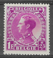 Timbre COB N° 392 - Roi Léopold III Type "invalides" - Neufs Avec Charnières (* MH) - 1934-1935 Leopold III