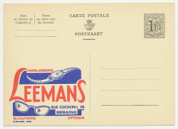 Publibel - Postal Stationery Belgium 1954 Watch - Glasses - Optician - Orologeria