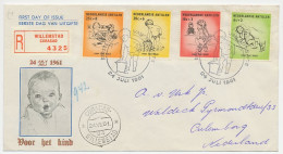Registered Cover / Postmark Netherlands Antilles 1961 Children - Autres & Non Classés