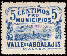 Málaga - Guerra Civil - Em. Local Nacional - Valle De Abdalajís - Allepuz * 2 - Sobrecarga "Correos" - Emisiones Nacionalistas