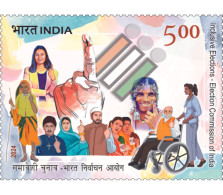 India 2024 ELECTION COMMISSION Of INDIA 1v Stamp MNH As Per Scan - Neufs