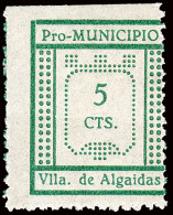 Málaga - Guerra Civil - Em. Local Nacional - Villanueva De Algaidas - Allepuz * 6 - "5 Cts. Pro Municipios" - Emissioni Nazionaliste