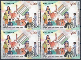 India 2024 ELECTION COMMISSION Of INDIA Block Of 4 Stamps MNH As Per Scan - Nuovi